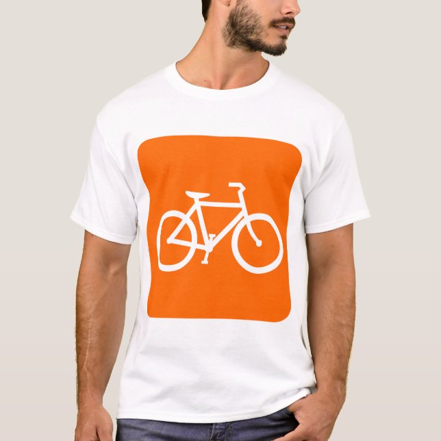 Camiseta Señal de Bicicleta - Blanco (Anverso)