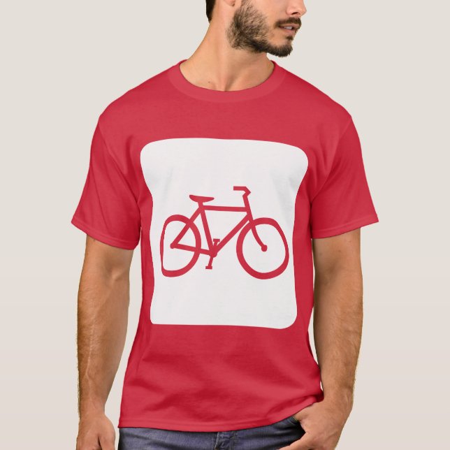 Camiseta Señal de Bicicleta - Blanco (Anverso)
