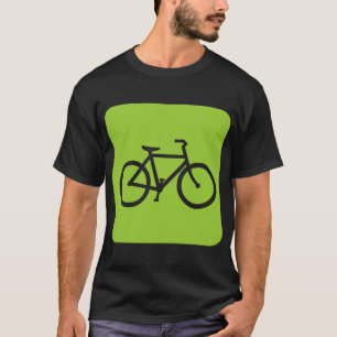 Camiseta Señal de Bicicleta - Verde Marciano
