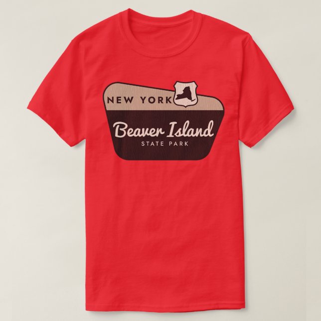Camiseta Señal de bienvenida de Beaver Island State Park Ne (Diseño del anverso)
