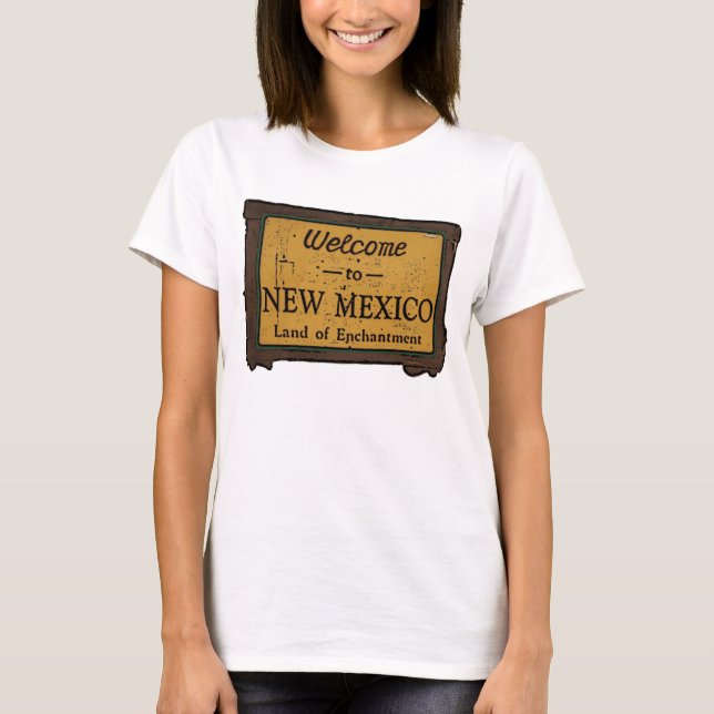 Camiseta Señal de bienvenida de Nuevo México señoras de señ (Anverso)