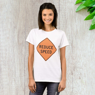 Camiseta Señal de carretera de diamante naranja Reducir vel