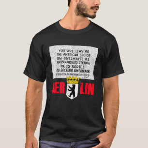 Camiseta señal de Checkpoint Charlie de Berlín