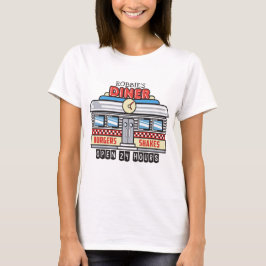 Camiseta señal de comedor retro NAME personalizado años 50