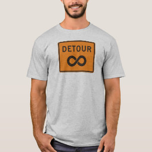 Camiseta Señal de desvíos infinitos en bicicleta