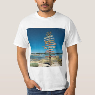 Camiseta Señal de direcciones de islas del Caribe