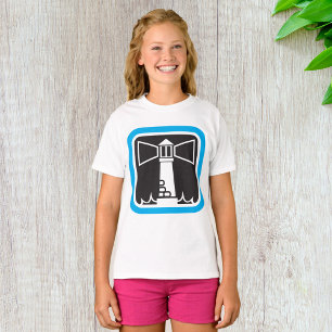 Camiseta Señal de faro audaz con icono de olas oceánicas