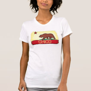 Camiseta Señal de la bandera del estado de Chico California