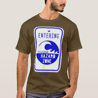 Camiseta Señal de la divertida playa y de la sombra de la z