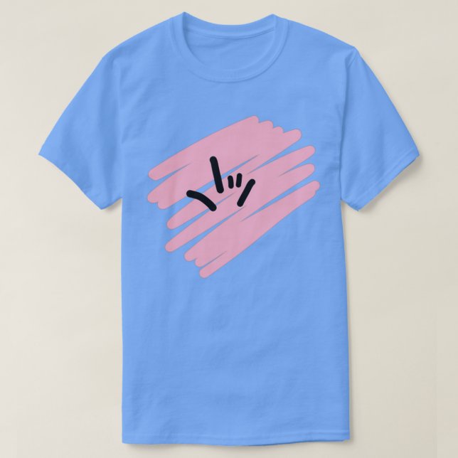 Camiseta Señal de la mano de la nieta rosada (Diseño del anverso)