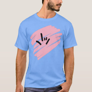 Camiseta Señal de la mano de la nieta rosada