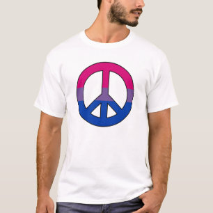 Camiseta Señal de la paz de la bandera de la Bisexualidad T