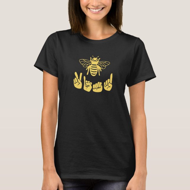 Camiseta Señal de Lenguaje de Señas Mano Hablando Intérpret (Anverso)