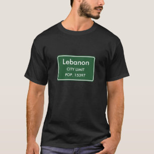 Camiseta Señal de límites de la ciudad de Líbano, OR