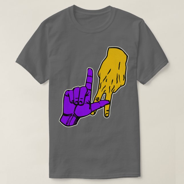 Camiseta Señal de mano LAKERS (Diseño del anverso)