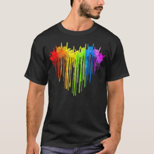 Camiseta Señal de Mano 'Te Amo' Corazón Arcoíris Orgullo Ga