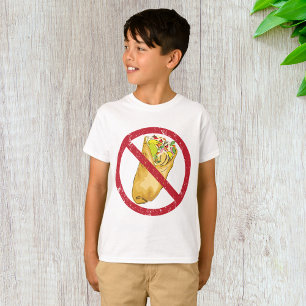 Camiseta Señal de No se Permiten Burritos Humorística Prohi