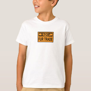 Camiseta Señal de parada del comercio de pieles naranja