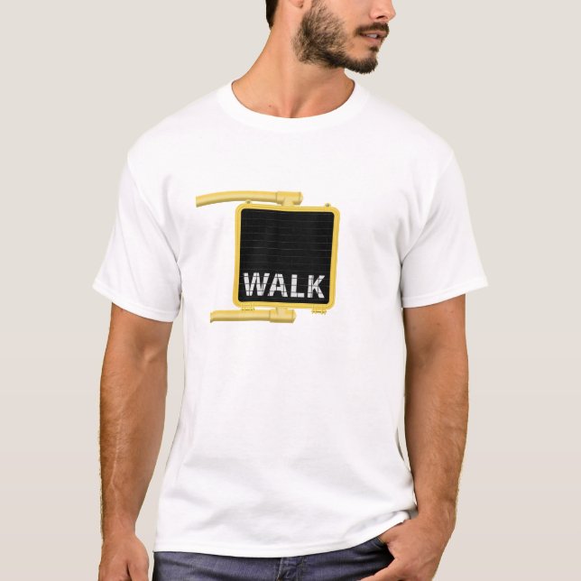 Camiseta Señal de paso de peatones de Nueva York Walk (Anverso)