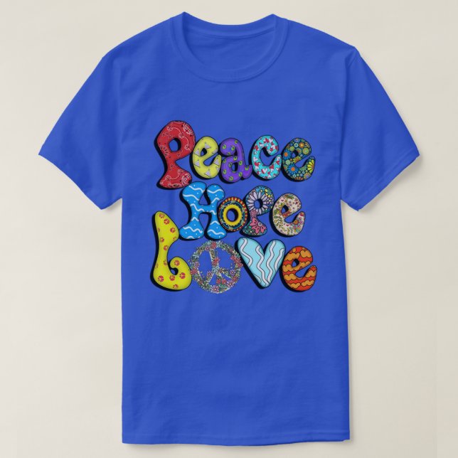 Camiseta SEÑAL DE PAZ AMO 60s Tye Hippie Halloween Co (Diseño del anverso)