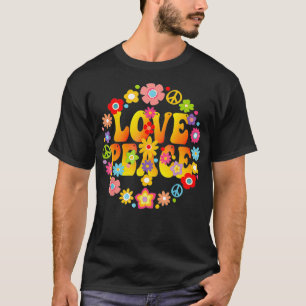 Camiseta SEÑAL DE PAZ AMOR 1960's 1970 Tie Dye Groovy Hippi