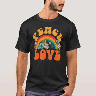 Camiseta SEÑAL DE PAZ AMOR 1960's 1970 Tie Dye Groovy Hippi
