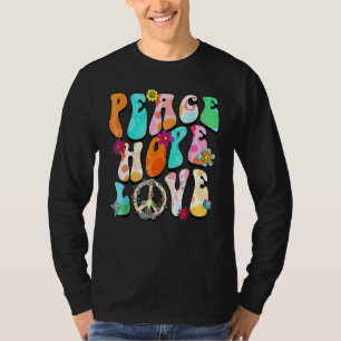 Camiseta Señal de Paz Amor 60s 70s Tie Dye Hippie Halloween