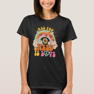 Camiseta SEÑAL DE PAZ AMOR 60s 70s Tye Dye Hippie Groovy Vi