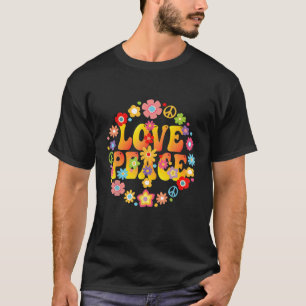Camiseta SEÑAL DE PAZ AMOR A Tye Dye Groovy Hippie DE LOS A