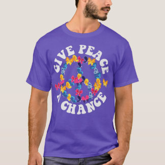 Camiseta SEÑAL DE PAZ AMOR Halloween hippie de los años 60 