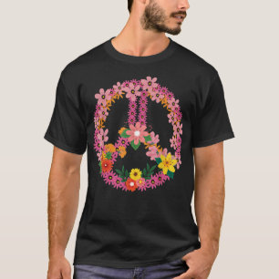 Camiseta SEÑAL DE PAZ AMOR Halloween hippie de los años 60 