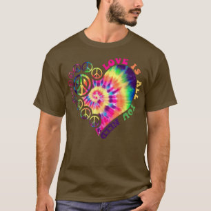 Camiseta SEÑAL DE PAZ AMOR Halloween hippie de los años 60 
