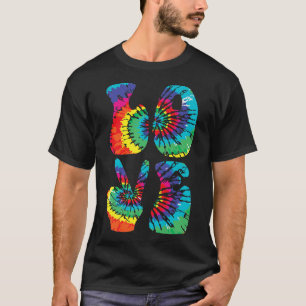 Camiseta SEÑAL DE PAZ AMOR Halloween hippie de los años 60