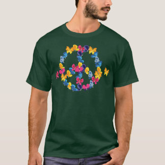 Camiseta SEÑAL DE PAZ AMOR Halloween hippie de los años 60 