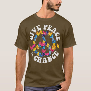 Camiseta SEÑAL DE PAZ AMOR Halloween hippie de los años 60 