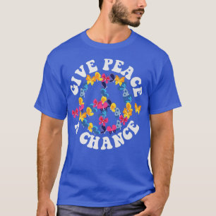 Camiseta SEÑAL DE PAZ AMOR Halloween hippie de los años 60 