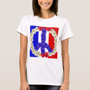 Camiseta señal de paz de bandera francesa