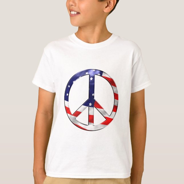 Camiseta señal de paz de estados unidos (Anverso)