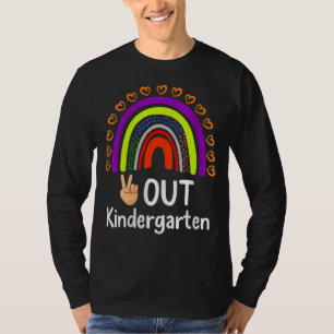 Camiseta Señal de paz del corazón del arcoiris suave entreg