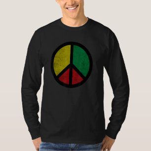Camiseta Señal de Paz en Traje Tricolor Africano para la Pa