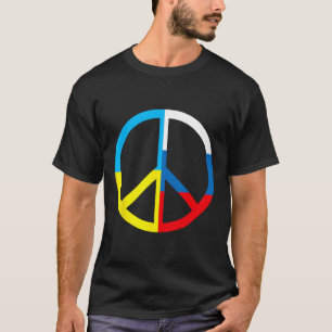 Camiseta Señal de Paz En Ucrania Y Bandera Rusa - Guisante