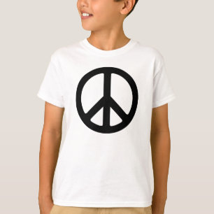 Camiseta Señal de paz negra para niños