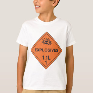 Camiseta Señal de peligro de explosivos de clase 1.1L