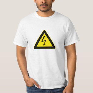 Camiseta Señal de peligro de la electricidad
