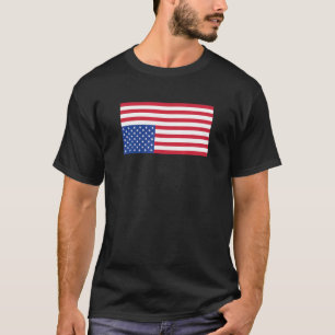 Camiseta Señal de peligro de protesta de bandera estadounid
