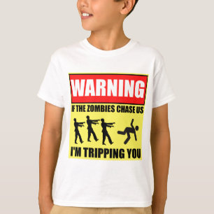 Camiseta Señal de peligro del viaje del zombi