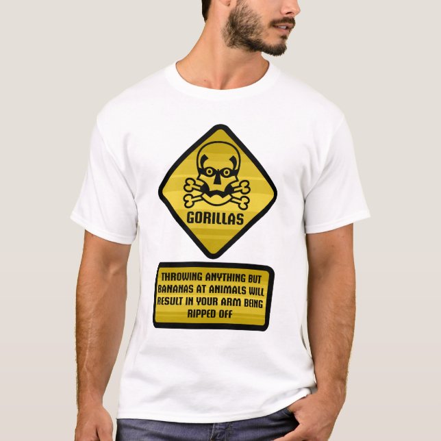 Camiseta Señal de peligro - gorilas (Anverso)