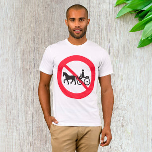 Camiseta Señal de Prohibido Vehículos Tirados por Caballos