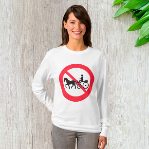 Camiseta Señal de Prohibido Vehículos Tirados por Caballos