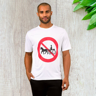 Camiseta Señal de Prohibido Vehículos Tirados por Caballos